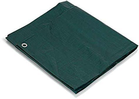 KAV - 1.80 x 2.70M (6x9 FT) Green Strong Waterproof Universal Tarpaulin Tarp sheet in - Ground Sheet Covers For Camping Fishing Gardening Pets Premium Quality Cover Made of 80 gram