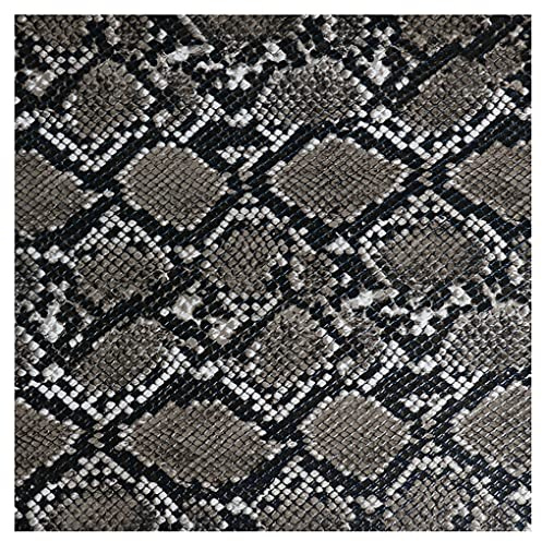 135x100cm Snake Mönster Konstläder Tyg 1mm Tjocklek Vinyl Klädsel För Sömnad DIY Hantverk, Dekorationer, Soffstolar(Color:5)
