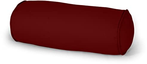 CHILIMILII Round Cervical Roll Bolster Pillow with Removable & Washable Cotton Cover, Round Pillow for Lower Back, Knees, & Neck Support, Great for Massage and Yoga (Medium(15x45cm), Red)
