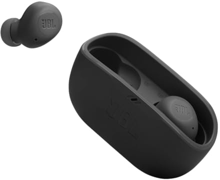 JBL Vibe Buds - True Wireless Earbuds, Smart Ambient, VoiceAware, Up to 32 total hours of battery life with speed charging, Water and dust resistant, JBL Deep Bass Sound (Black)