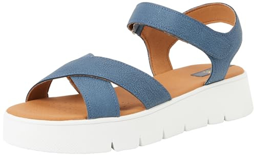 Geox Sandalo da donna D Dandra 40 C Wedge, Avio, 37 EU