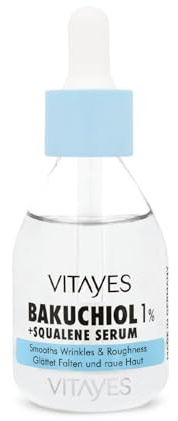 Vitayes 1% Bakuchiol Bio-Retinol Serum - Natürliche Retinol Serum Alternative, Feuchtigkeit, Hautreparatur - Anti-Aging & sanfte Pflege - Für erneuerte & strahlende Haut, 30ml