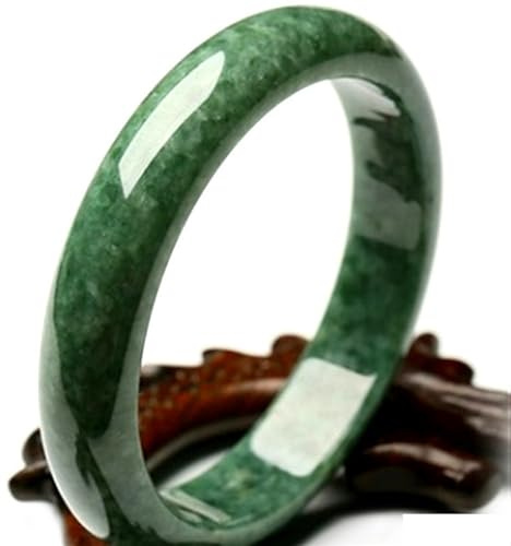 BXSMNH Bracciale in giada verde scuro naturale per donna, bracciale in giadeite stile cinese retrò, One Size, agata