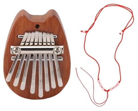 Mini Piano à Doigts Kalimba D'excellente qualité Sonore, avec fiabilité et portabilité, Piano à Pouce à 8 Touches, pour Les Amateurs de Musique (Tête de Chat XA67