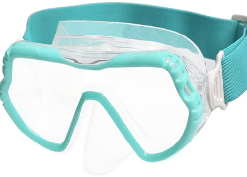 Gafas de buceo para niños, gafas de natación para niños y niñas, máscara de esnórquel para niños de 180°, panorámica, banda de silicona ajustable, antifugas, máscara de buceo para niños de 3 a 14 años