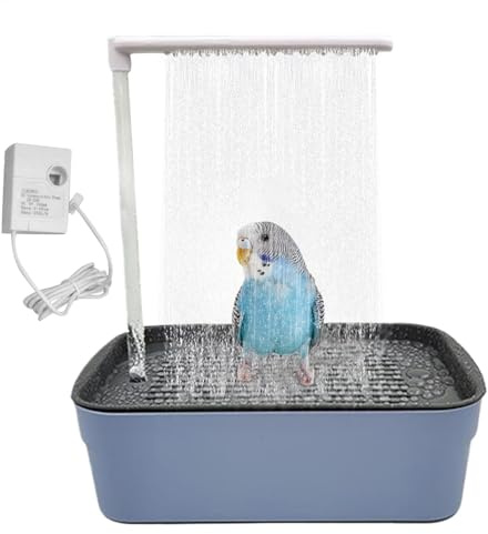 Vasca da Bagno Automatica per pappagalli - Vasca Automatica per Uccelli | Bagno per Uccelli | Fontana Interna con Acqua Corrente | Giocattolo da Bagno Pratico e Silenzioso per Amici, Famiglie