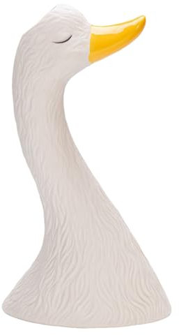 Sghtil Vase de Cygne, Vase en céramique | Swan Figurine White Planter Pot Mignon,Ornements de Chambre à Domicile, Sculpture de Table en céramique pour la bibliothèque
