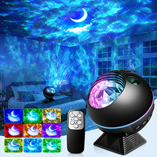 Proiettore Cielo Stellato per Bambini, Idee Regalo di Natale, Illuminazione Natalizia per Ragazze, 3 in 1 Luna Decorazione di Natale, Luci Notturne per Bambini, Telecomando, Proiettore Planetarium