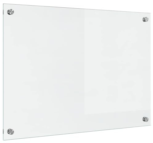 vidaXL Küchenrückwand Transparent 70 x 50 cm Gehärtetes Glas, Moderner, Stabiler Küchenoberflächen-Style: Hitzebeständige Glasrückwand für Coole Upgrades und modernen Flair