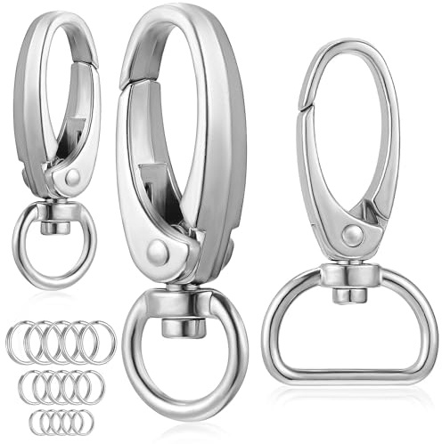 Generic Set Clip Targhette per Cani in Lega di Zinco con Anelli, 21 Pezzi con Fibbie Metalliche Resistenti, Accessori per Collari Piccoli e Medi, per Animali Domestici e Facile Montaggio