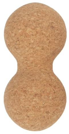 SHINYPASING Palla da Massaggio in Sughero a Doppia Sfera 6cm per Yoga e Rilassamento Muscolare, Massaggiatore per Schiena, Collo e Piedi, Strumento Portatile per Fascia e Benessere