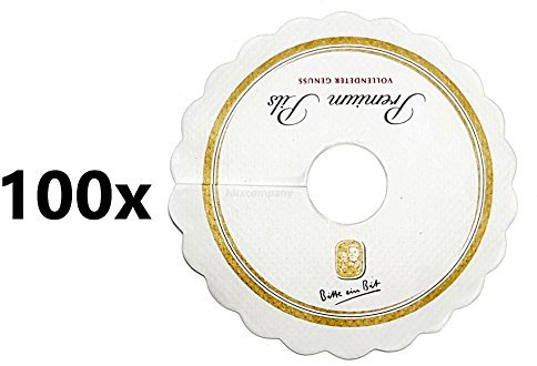 Bitburger Premium Pils Tropfendeckchen Pils Kragen Schaum Fänger Papier Lätzchen Manschette Rosetten Tropfer Tropfdeckchen - 100 Stück