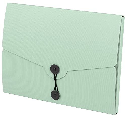 Stone Rössler SOHO Dokumentenmappe A4 | Schnellhefter Pappe | Papphefter | Mappe | Ordnungsmappe mit Kordelverschluss | für DIN A4 | 1 Stück | Farbe: Grün | Mint