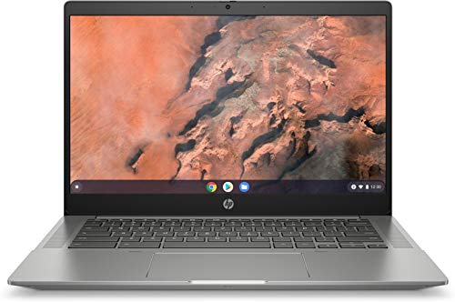HP Chromebook, 14 Pulgadas Full HD Antideslumbrante Inteligente IPS, Ryzen 3-3250C Dual, 8GB RAM, 64GB SSD, Chrome OS, 14b-na0230nd, Plata