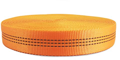 NewDoar UIAA & CE Certifié 1 Pouce Tube de Sangle Tubulaire en Nylon/Sangle d'escalade Tubulaire Sangle Robuste pour Le Sauvetage,l'escalade,Les Harnais et la Lutte Contre Les incendies-Orange 10Yard