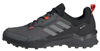 adidas Herren Terrex AX4 Gore-TEX Hiking Shoes Wanderschuhe, Grey Six/Grey Four/Solar Red, 38 2/3 EU
