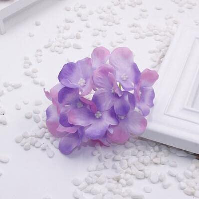 DRJUSS 15colors Silk Artificial flowers head Hydrangea wedding backdrop flower decoration wedding arch hortensia fake flowers-4