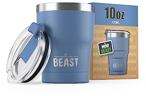 Greens Steel BEAST Termo Café para Llevar - 300ml I Cielo Tormentoso I Taza Térmica de Acero Inoxidable Reusable I Taza Viajera de Doble Pared al Vacío