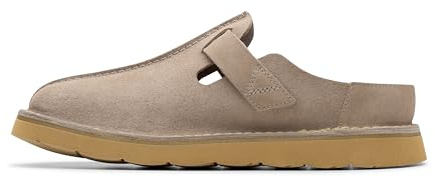 Clarks Solsbury Mule Mens Grey Suede, 7.5