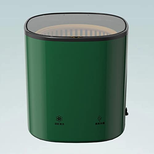 Samnuerly Lavadoras compactas para Espacios pequeños, minilavadora ultrasónica con Cesta de Drenaje, para Ropa Interior, Bragas, Calcetines, Objetos pequeños, 4,5 l, Color Blanco (Verde)