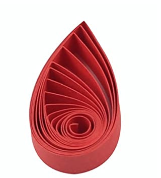 ODETOJOY Quilling pappersremsor 7 mm hantverk 1/4 tum pappersfiligran quilling remsa set för nybörjare korttillverkning scrapbooking-120 st 54 cm (röd)