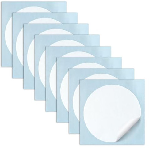 Confezione da 8 adesivo anti-collisione per vetri in vinile previene urti di persone e uccelli antiurto per vetri trasparenti (12 cm, bianco)