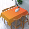 Moderne, Trendige, abstrakte Gelb-Orange-Ombre-Rechteck-Tischdecke, staubdicht, Tischdekoration, knitterfrei, Tischtuch – 137 x 183 cm