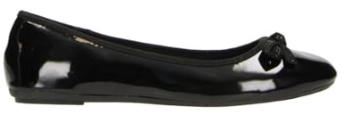 Ballerine da Donna Fitters Liv in Vernice Nera, Scarpe più Grandi da Donna - Scarpe Grandi da Donna, Liv 44 EU Black Patent
