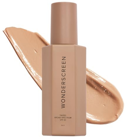 Dime Dime Beauty Tinted Glow Wonderscreen SPF 30 Mineral Face Sunscreen with 19% Zinc Oxide, Moisturising Tinted with SPF, 50g (Clay 02)