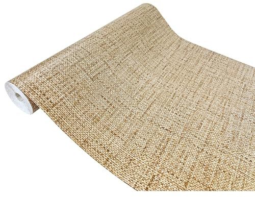 DecoMeister Vinilo Adhesivo para Muebles 67,5x240 cm - Papel Decorativo para Cocina, Armarios y Mesa - Lámina Autoadhesiva Termoformable, Impermeable y Lavable - Patrón Yute