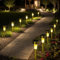 SC-Daily Solar Lights Outdoor Garden Landscape Pathway - 12 Pack Solar Powered Stake Lights - LED, for Lawn Borders Flowerbeds Patio Ideal Driveway and Pathway Lighting for Outside (Warm White)