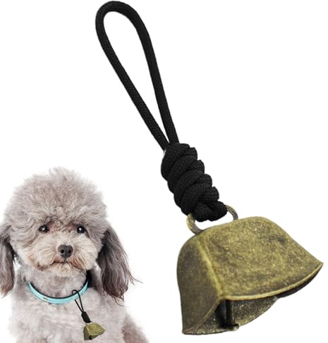 Cloches de vache bruyantes – Cloches bruyantes polyvalentes avec cordon pour harnais de cheval | Ornement en métal pour le camping en plein air, les fermes, les ranchs, cloche de vache en acier
