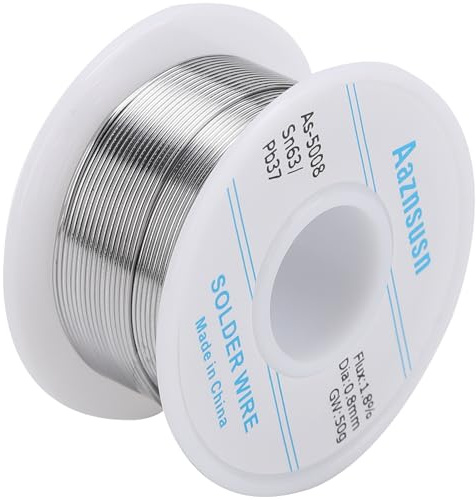 63-37 Tin Lead Rosin Core Solder Wire for Electrical Soldering (0.6mm 50g)