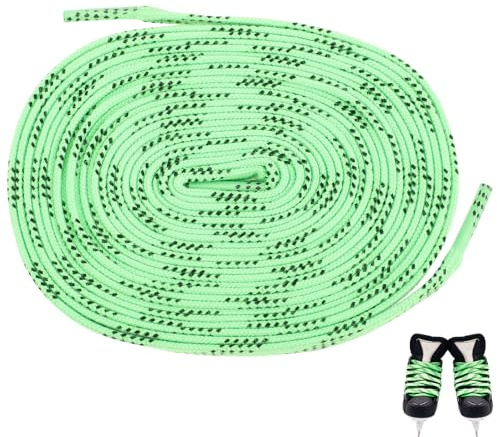 Milisten Lacets Plats Antidérapants pour Patins de Hockey sur Glace Lacets en Polyester Verts 244 CM Sangles de Remplacement pour Chaussures de Sport Adaptés aux Patins à roulettes