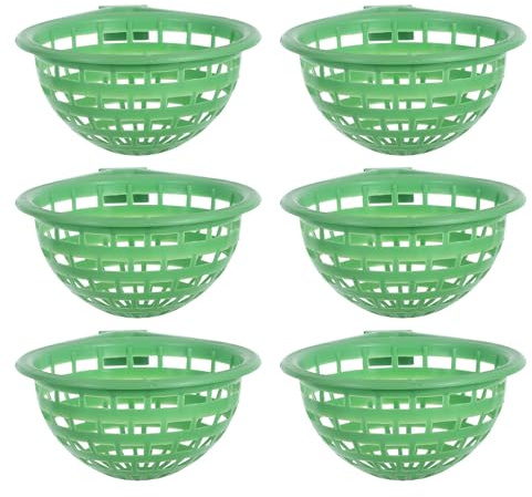Genérico Cuenco para anidar pájaros, 6 Piezas, Cuenco para de, Accesorio para Jaula, Pollo, codorniz, Periquito, cacatúa, Canario, agapornis, cacatúa, Kit de Suministros para cría de Paja