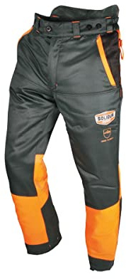 Solidur AUPA - Authentic Type A Klasse 1 Kettensägenhosen - Außergewöhnlicher Komfort und Schutz - Sicheres und funktionelles Design - Größe XS - Grau