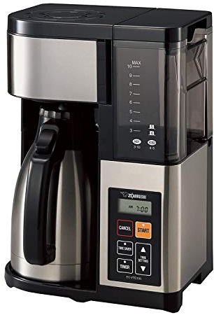 Zojirushi EC-YTC100XB 10-Cup Coffee Maker (Stainless Steel/Black)