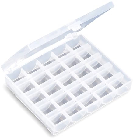 1pc Bobina Organizzatore di Plastica Bobine Vuote Caso Macchina da Cucire Bobina Scatola di Immagazzinaggio Della Bobina Scatola Trasparente per 25 Bobine