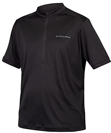 Endura Hummvee Short Sleeve Cycling Jersey II |Rapid Wicking |Back Pockets Jersey, Black, M