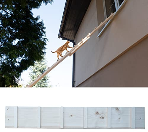 Katzenleiter Katzentreppe Katzenstufe für Balkon Treppe 4m mit Schraubhaken