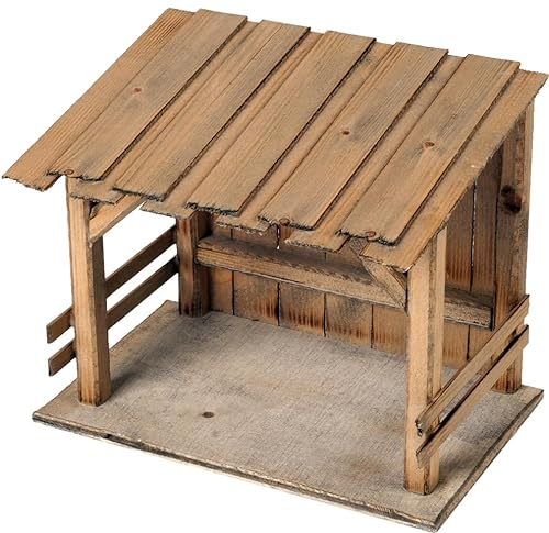 FADEDA Stalla Hammerse/altezza: 19cm/dipinta a mano/personaggi fedeli ai dettagli, decorazione da tavolo di Natale accessori presepe