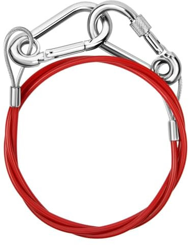 URAQT Breakaway Cable, Trailer Caravan Breakaway Break Away Cable with 2 Carabiners, Easy Quick Fit Breakaway Cable Carbine Threaded Hook Towing Caravan Trailer for Breakaway Brake Safety Handbrake