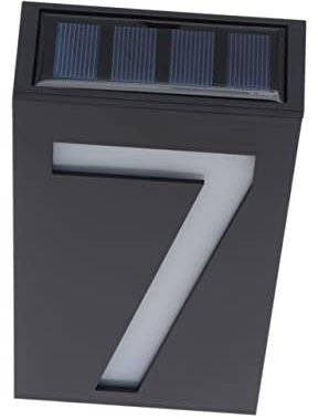 jojofuny Hausnummern 7 Solar-türschild Solar-zahlenlicht Solarbetriebenes Zahlenlicht Solar-hausnummernleuchte Schilder Lichtsteuerung Digitales Licht Solar-Adressschild
