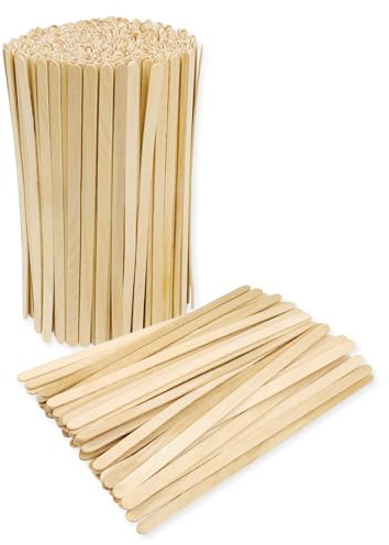 KTOJOY 5.5inch Wooden Coffee Stirrers, 500 Count Disposable Stir Sticks for Coffee & Cocktails, Wooden Beverage Mixer with Smooth Ends, Swizzle Drink Sticks