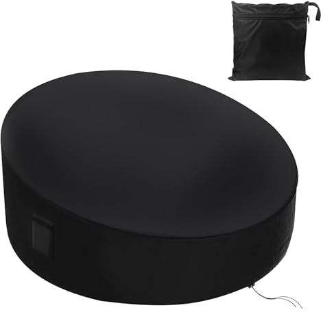 Sonneninsel Abdeckung, Sonneninsel Schutzhülle Abdeckung 420D Oxford Wasserdicht & Anti-UV Gartenmöbel Rund Schutzhülle Sonneninsel mit Einstellbarer Spanngurt für den Außenbereich-190*90/50cm