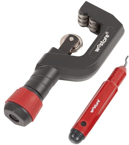 Cherbowing Cortador de tubos de 5-50 mm para tubos de acero inoxidable, tubo de cobre, tubo de PVC, tubo fino de acero inoxidable, aluminio con desbarbador CT-N650Q