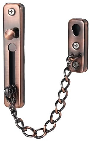 Türkette Türsicherungskette Sicherheitskette Tür Schloss mit Schrauben und Kratzschutz Rotbronze