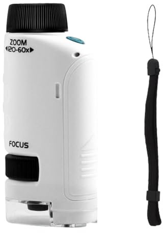 Mini-Mikroskop Für Kinder, 60-120X Mini-Labormikroskope Mit Kleinem Zielfernrohr, Kinder Mikroskop, Mikroskop Kinder Flexibles Objektträgern Taschenmikroskop Für Kinder Kleine Wissenschaftler Studente