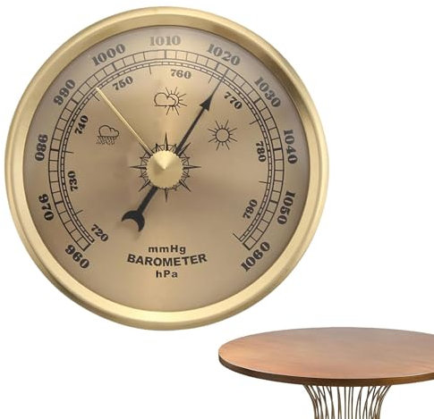 Barometro a quadrante - igrometro analogico, manometro 'aria | Stazione meteorologica di montaggio a parete, previsione precisa di umidità e temperatura per case, uffici, serre e officine