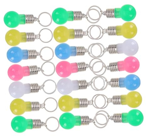 MUELODSIC Llaveros De Mini Bombillas Led Coloridas, 21 Piezas, Plástico Durable, Llave Luz Táctil, Pequeño y Portátil, Accesorios para Bolso y Mochila, Uso Diario y Decorativo